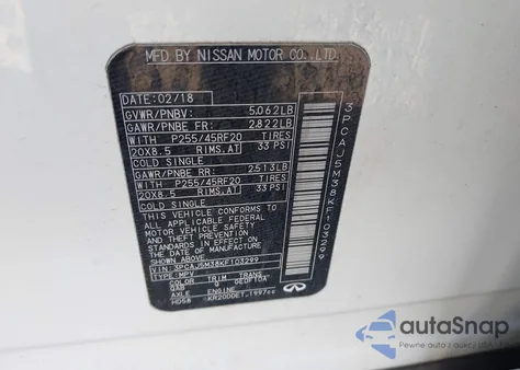 2019 Infiniti Qx50 Essential из США, поврежденный, VIN 3PCAJ5M38KF103299